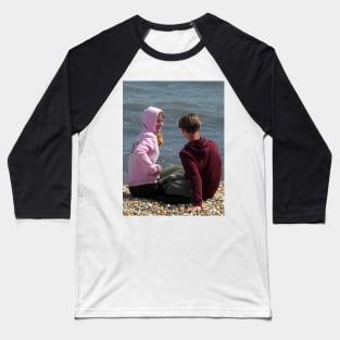 Lyme Love, young love on a beach a timeless scene Baseball T-Shirt